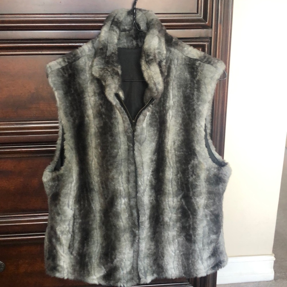 Faux fur vest